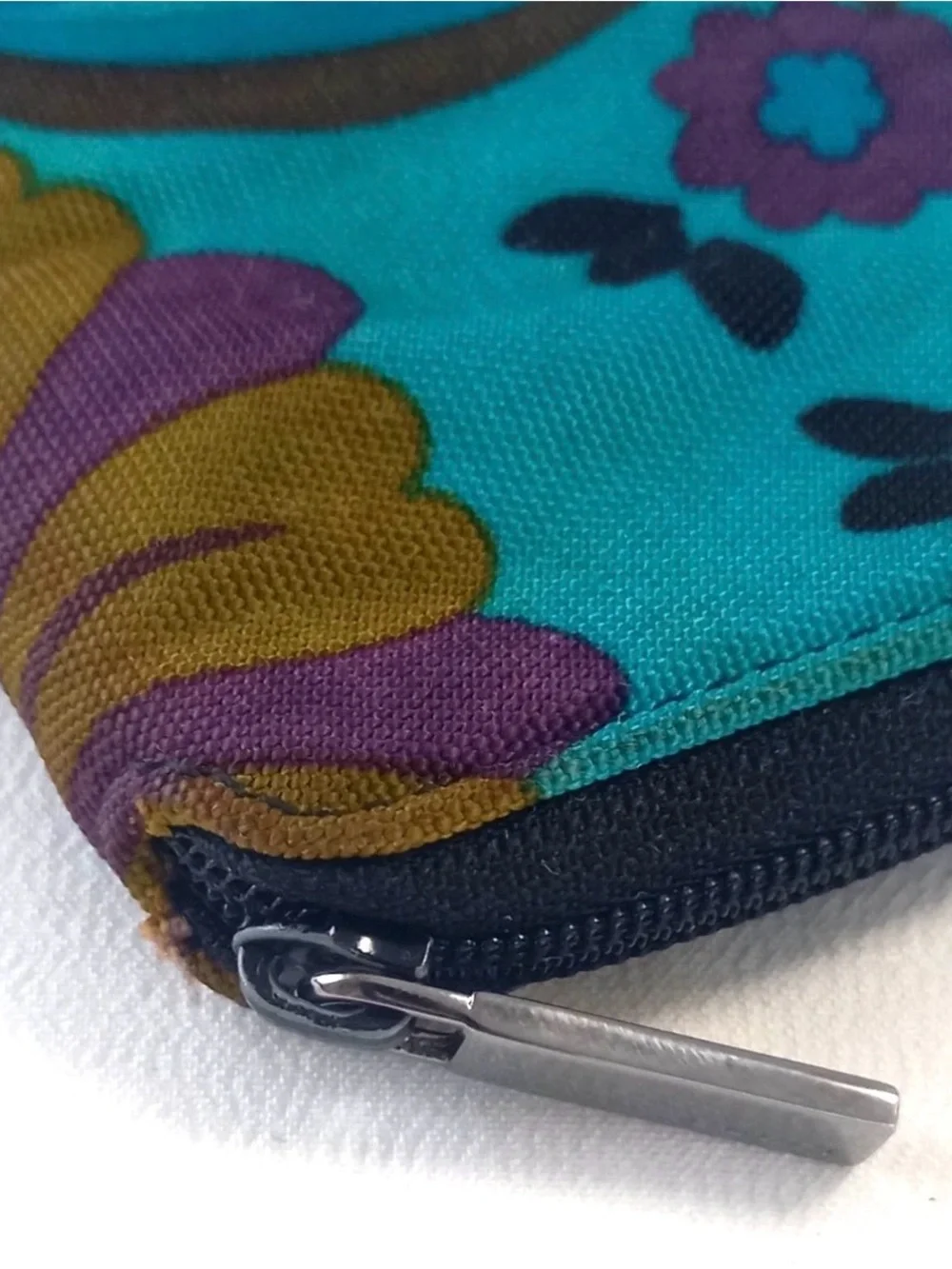 Teal Floral Compact Women’s Pouch